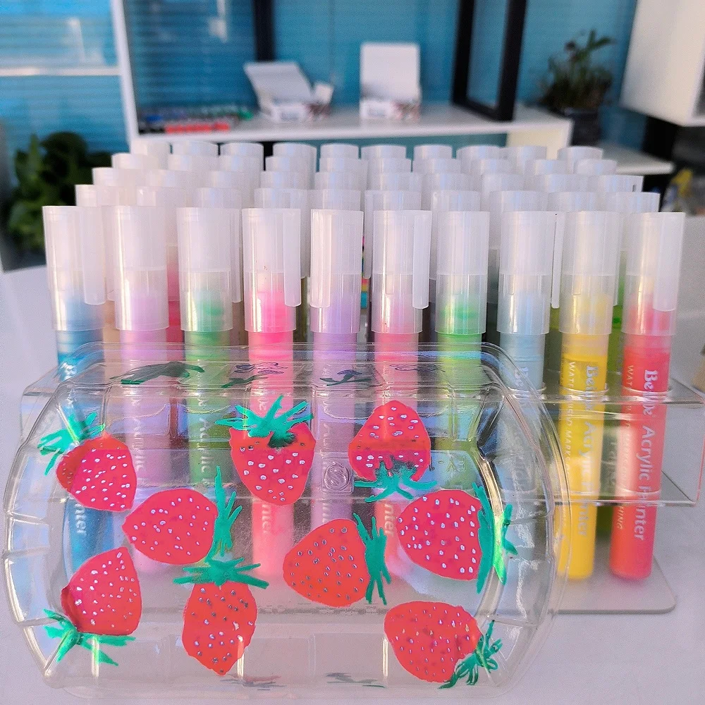 Water-based Permanent Marker Neon Acrylic Paint Pens for Plastic, Wood , Stone, Rock, Ceramic, Craft DIY