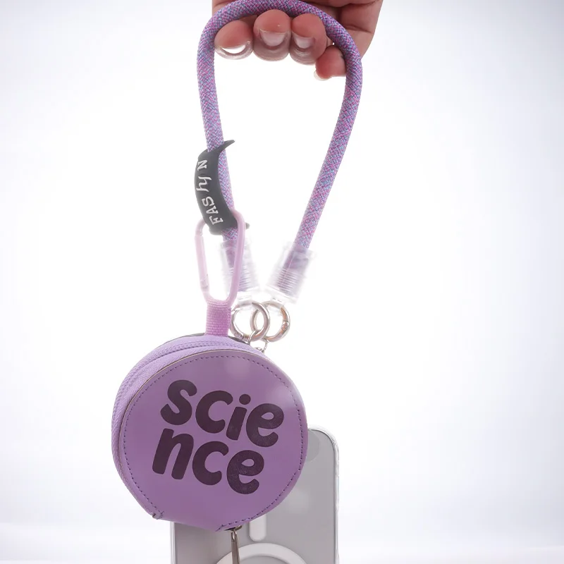 New custom hand-woven keychain colorful coin purse lanyard fashion color universal smart anti-lost mobile phone wrist rope