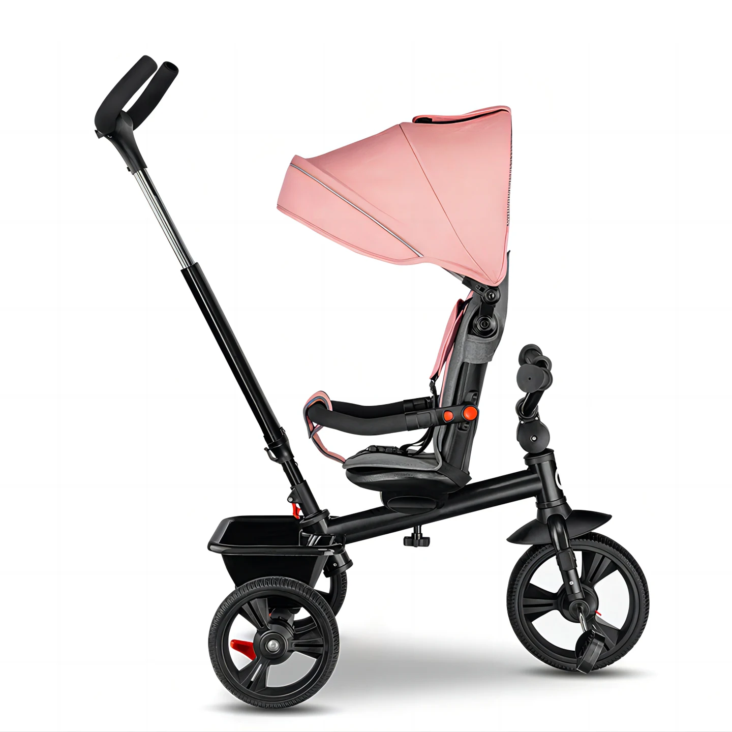 Baby Tricycle 360 degree reversible seat Baby Push Trike Kids Trike with Sun Canopy, Parent Handle