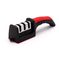 Wide Applications 3 Stage Knife Sharpening Tool Tungsten Steel Ceramic Sharpener