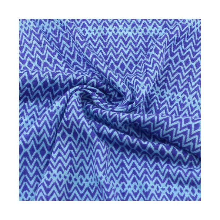 
140cm 150gsm soft knitted 80%rayon 20%linen printed fabric for shirt 