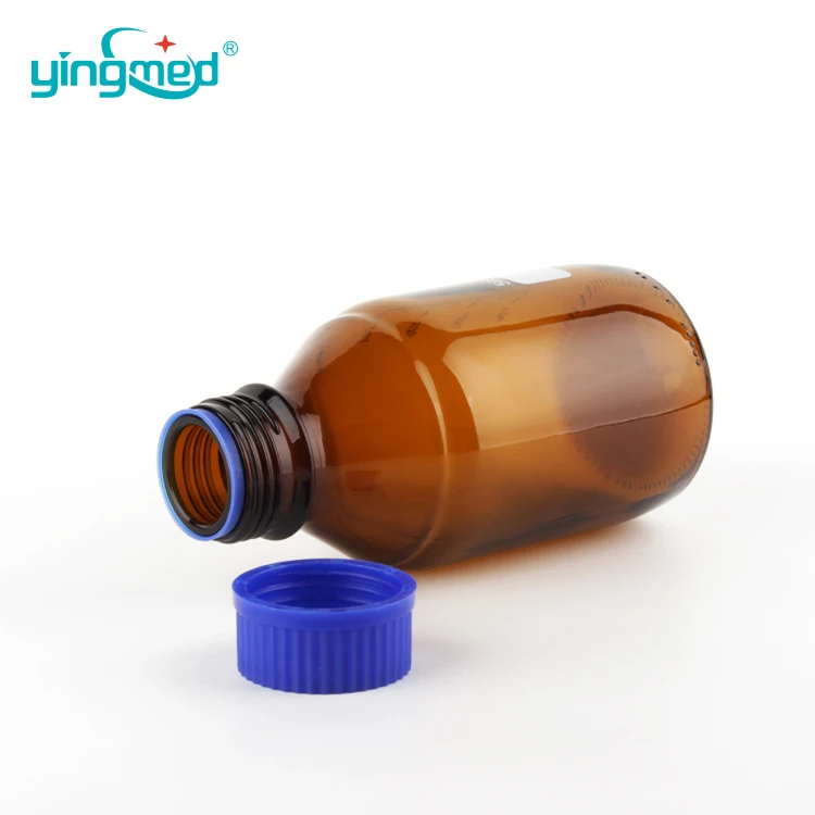 chemical laboratory 1000ml reagent bottles brown Media Glass borosilicate glass blue screw reagent bottles
