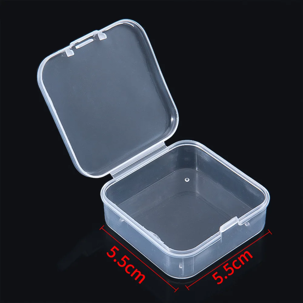 5.5cm Craft Organizers Small Plastic Storage Boxes Clear Rectangle Box for Small Items Beads