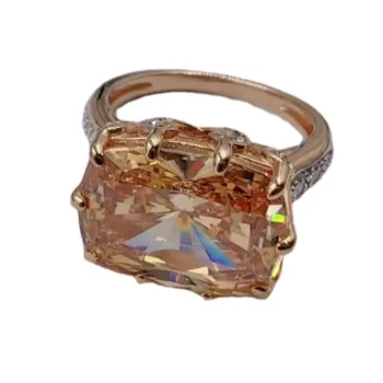Unisex Silver Zirconium Gemstone Ring Set Customizable Emotion-shaped Fashion Jewelry for Women for Parties and Engagement