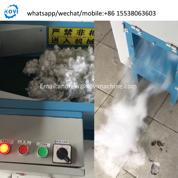 Automatic polyester fiber cotton opener carding machine fiber opening stuffer and pillow filling machine production line price