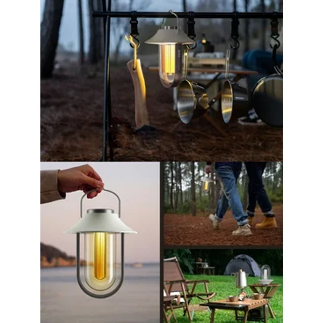 Camping Lantern Rechargeable Battery Powered Type-C LED Lantern 3 Light Modes Waterproof Camping Light
