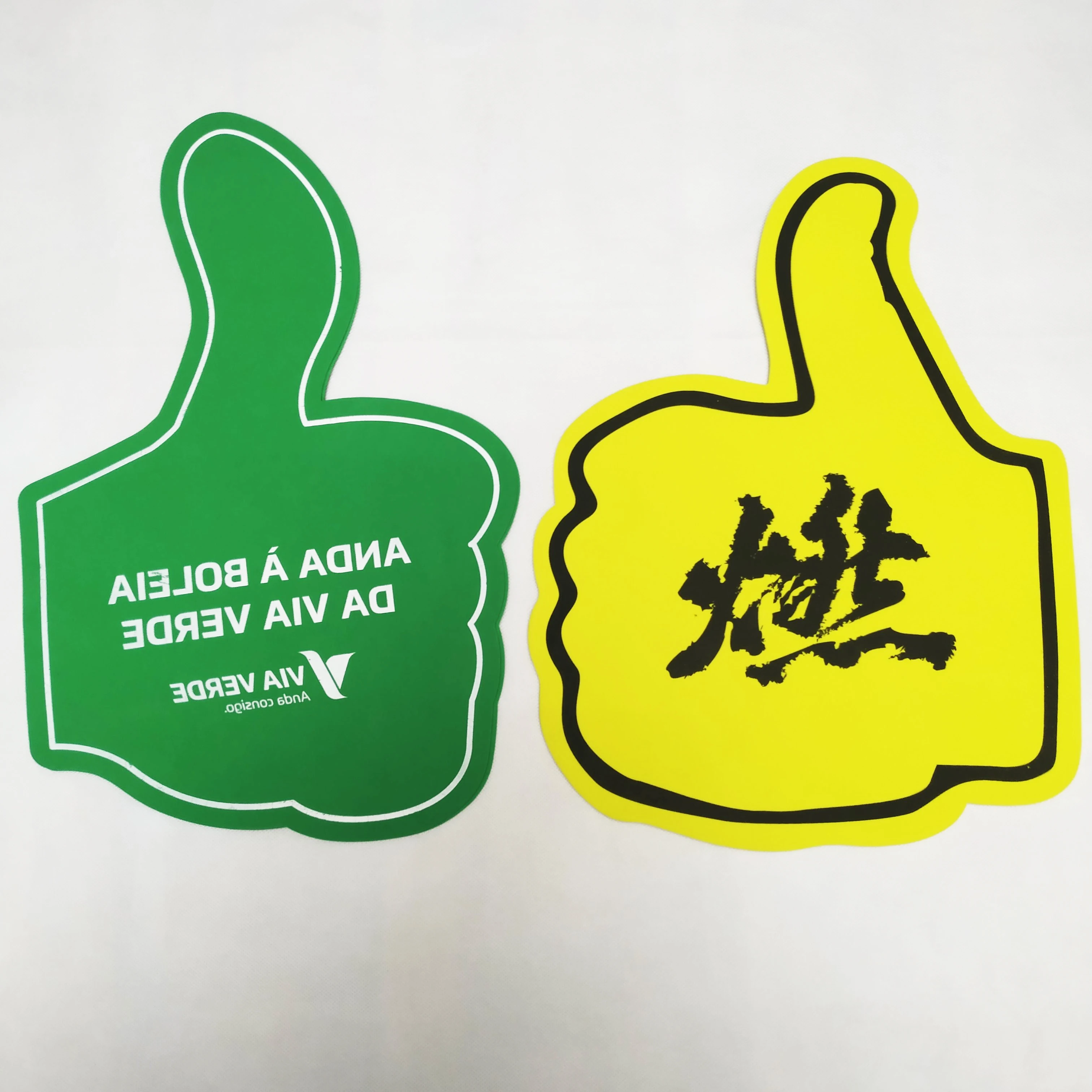 
Customized party supplies sports fans eva foam hand cheering mitt custom logo print big cheering foam thumb finger hand 