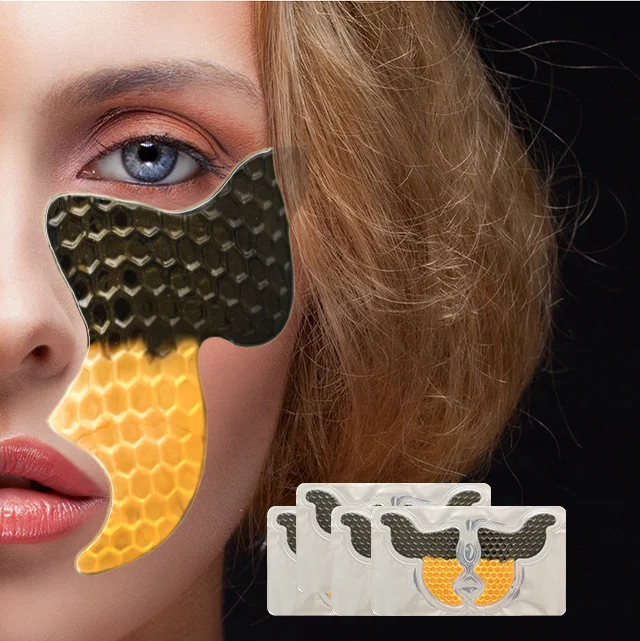 24K Gold Facial Anti Wrinkle Pad Improve Dark Circles Eliminates Eye Puffiness Laugh Folds Face Smoothing Patch