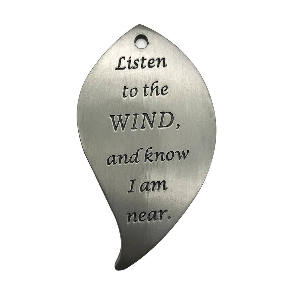 
HOT & NEW DESIGN Listen to the wind and know I am near Memorial wind chimes grace windchime for gift 