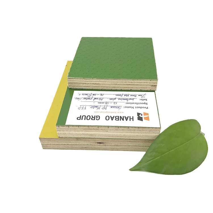 High Quality 1220x2440mm 12mm 15mm Green Plastic Film Faced Plywood For Construction