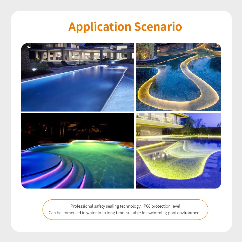 Neon Lighting Ip68 Rgb/Digital Rgb/Single color/CCT1615 Led Neon Strip Neon Led Light Waterproof Outdoor Light For Swimming Pool