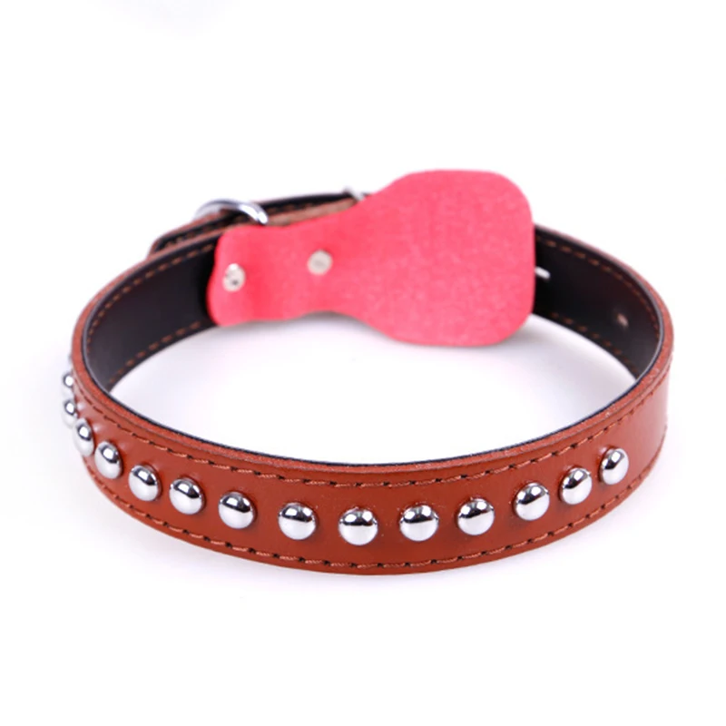 Собака ошейник большой собаки кожаный ошейник круглый воротник для ногтей средняя собака