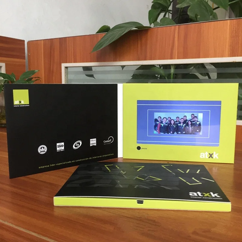 Customize Video Photo Play Book with LCD 2.4 4.3 5 7 10 inch Screen Video Player Book