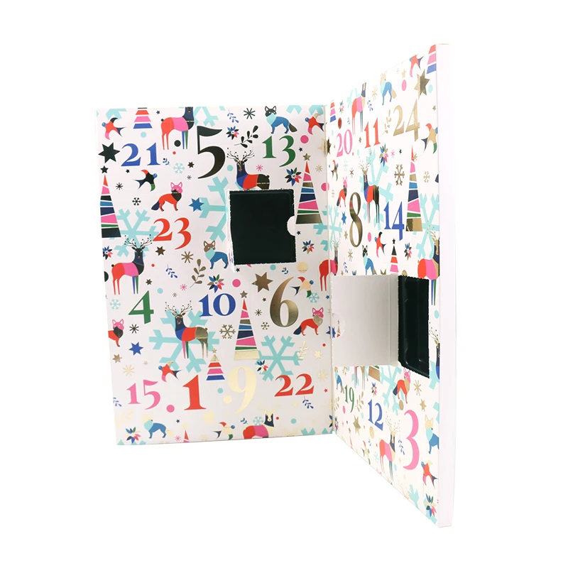 wholesale custom cheap cardboard advent calendar packaging box new year calendar box ramadan calendar box with blister