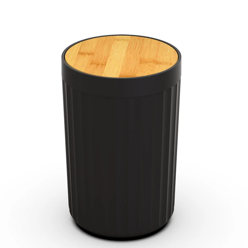 white black bathroom plastic and bamboo decor accessory sets wholesale