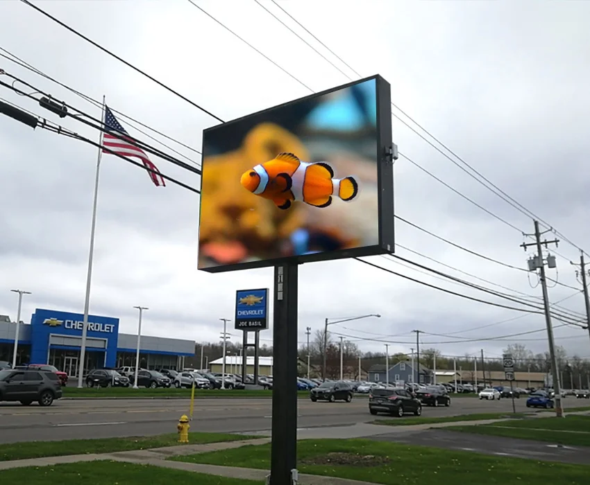Programmable LED Road Sign LED Advertising Screen Modular Board P6.67 Pole LED Display 6.6mm Iron Outdoor Video Wall 6mm IP65