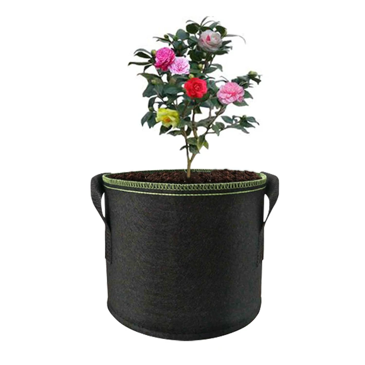 Mingyu wholesale custom low cost 5 / 7 / 10 Gallon breathable thicken fabric plant pots with handle for tree farms