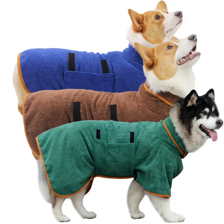 Soyal Home Customized Quick Drying Washable Pet Towelling Bathing Accessories Adjustable Breathable Bath Clothes