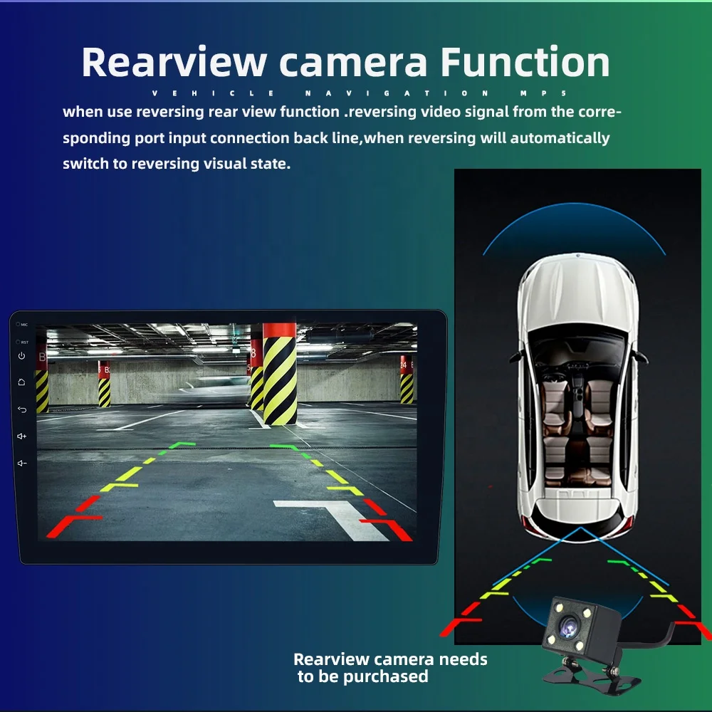 New Arrival 10.1inch  Android 8.1 Car Monitor FM Radio Stereo GPS Navigation HD 1080P  Car Mp5 Player