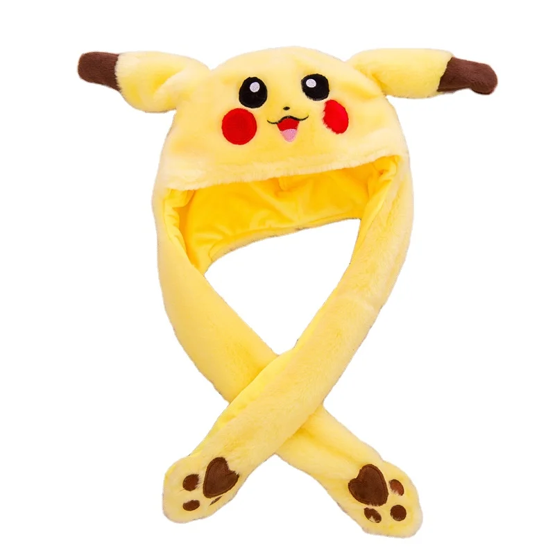 Custom hot sale cute Novelty cuddly Rabbit Ear Shape Hat Can Move Airbag Magnet plush toy hat