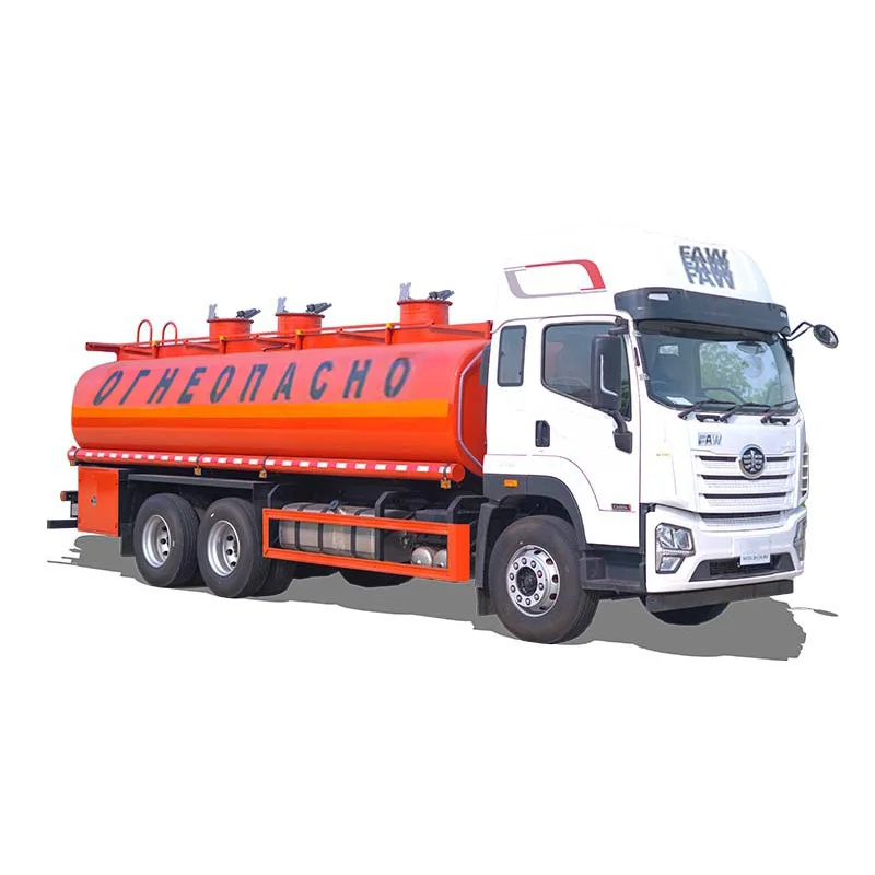 FAW Jiefang пост-двойной мост 25 кубических 6*4 Алюминиевый сплав нефтяной Автоцистерна для транспортировки бензина и масла