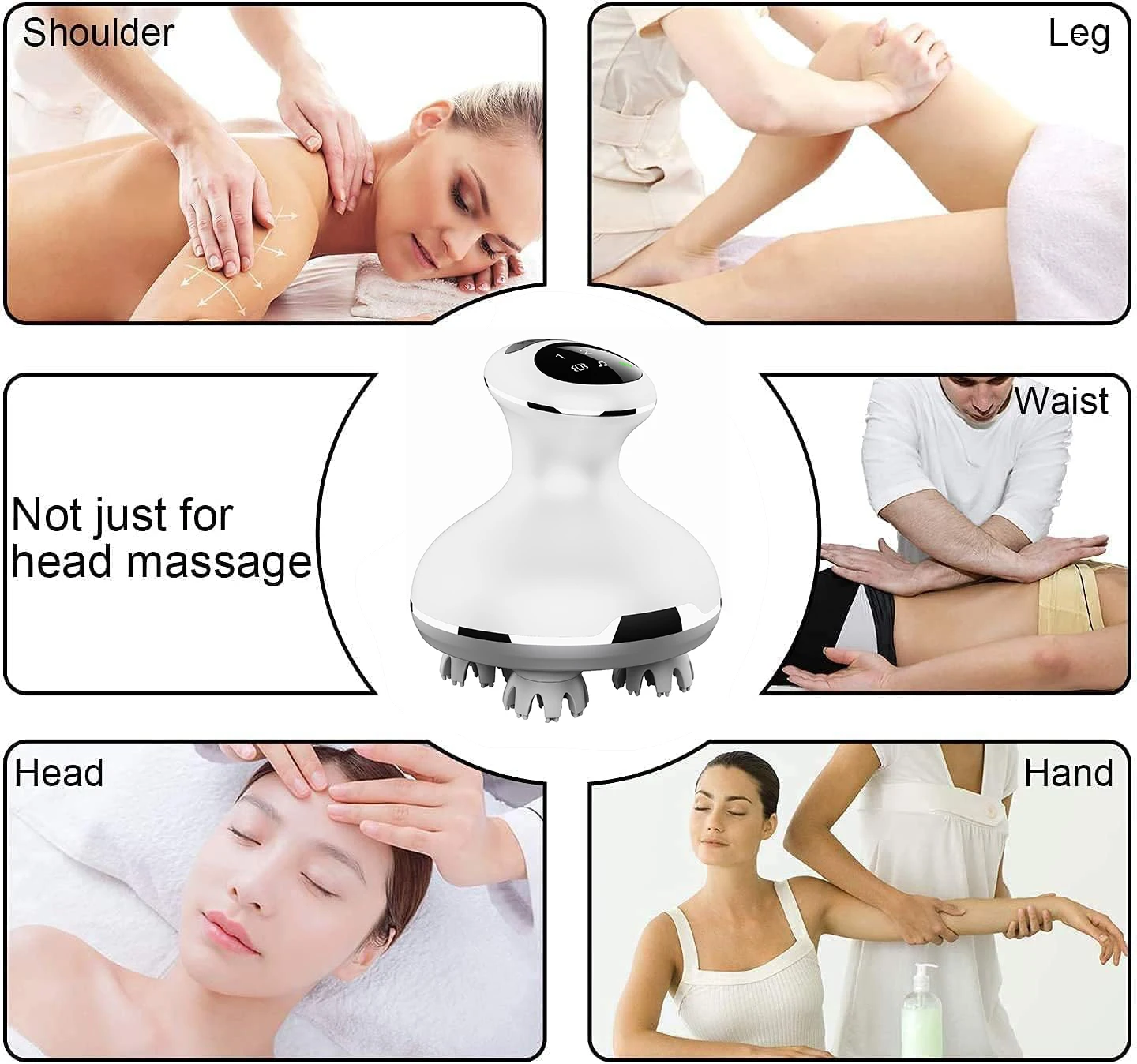 Most Popular Product Portable Mini Cordless Head Spa Stress Relaxing Music Electric Scalp Massager Head Massage Machine