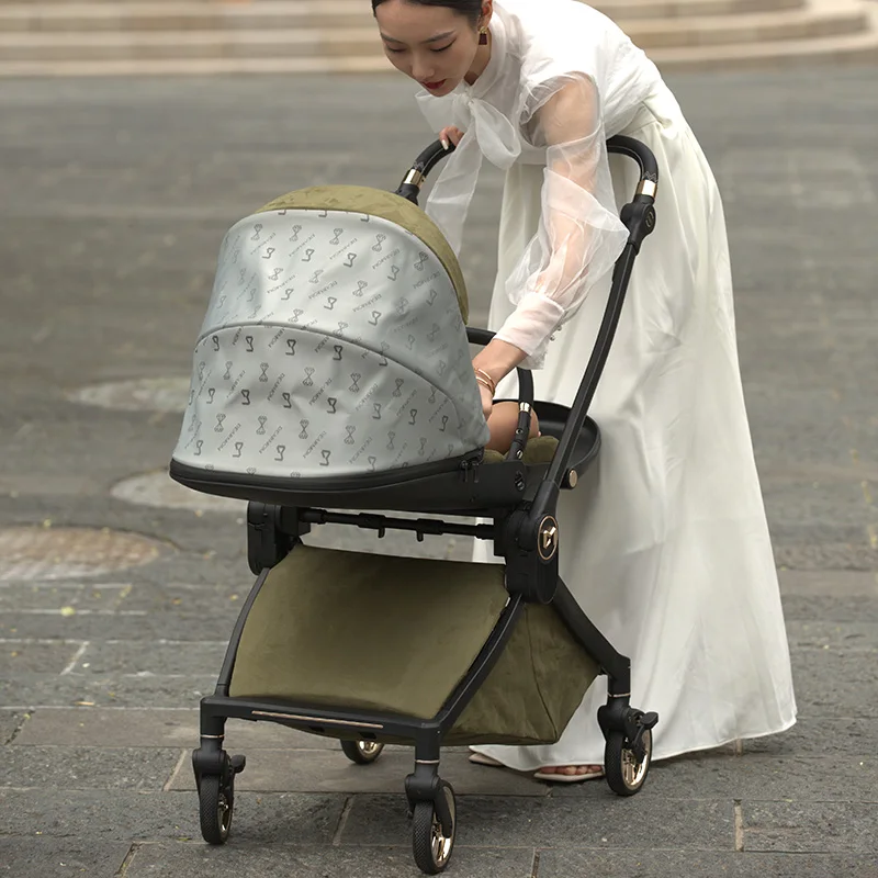 DEARMOM en 1888 custom made  inflatable portable baby stroller pram with 3 in 1 car seat