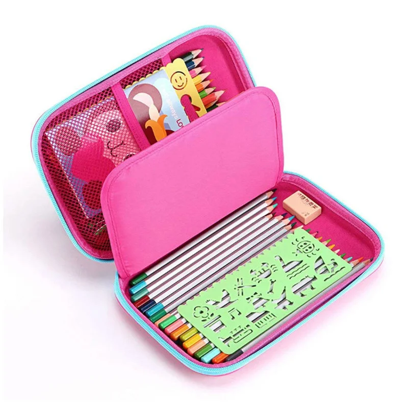 Girls cute kawaii EVA 3D Cartoon Cake dessert printing Hard Shell Stationery Box soft EVA Pencil pouch for kids gifts