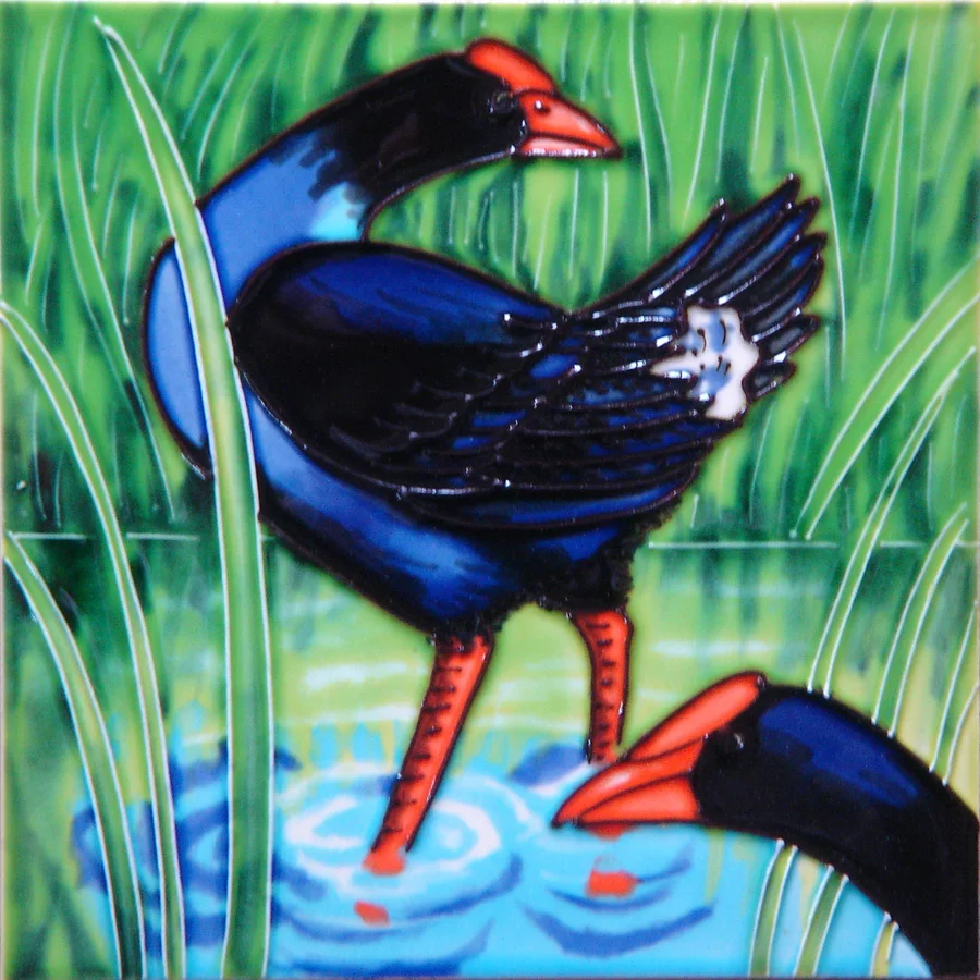 Керамическая плитка для птиц ручной работы с ручной росписью