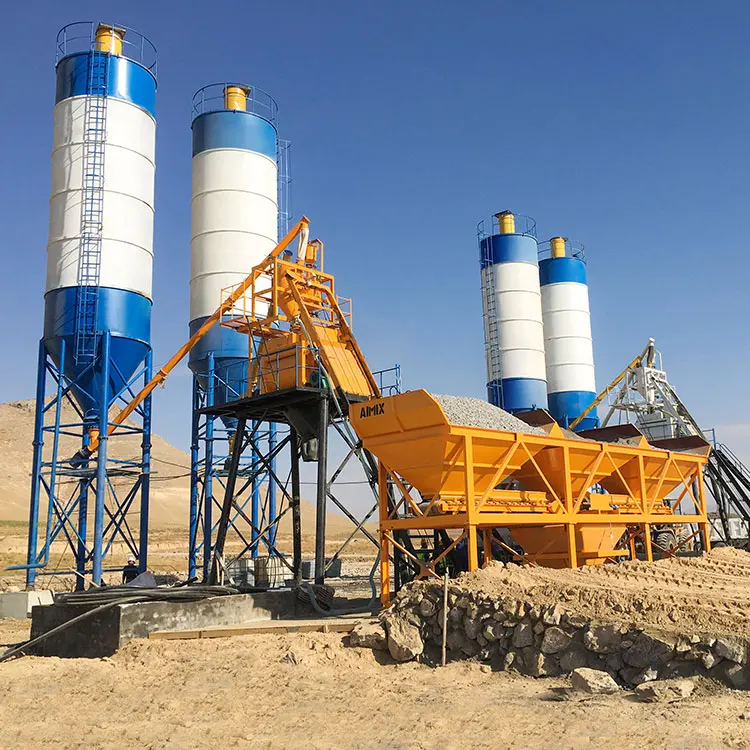 New wet ready mixed concrete batching plant trailer concrete mixing plant with price