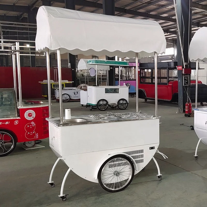 Best Quality Mobile Ice Cream Tricycle Vending Push Bike Cart Food Vending Bike Ice Cream Bike For Sale