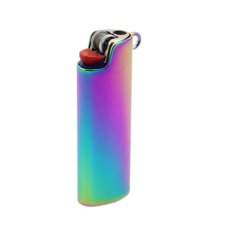 hot selling France plastic disposable lighter J6 Metal lighter Disposable mini compact retro lighter set Creative fire shell