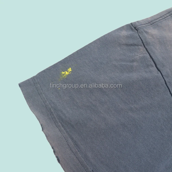 Finch garment oem wholesale vintage washed 220 gsm cotton t shirt custom sun faded wash bleached t shirts