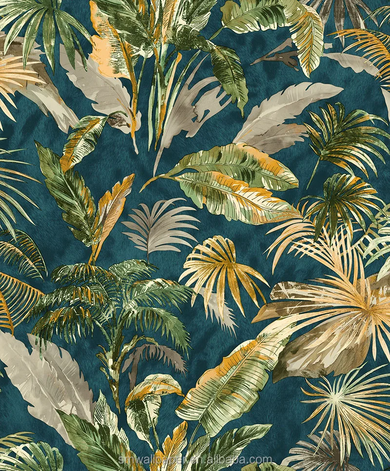 53CM Width Tropical Leaf Wallpaper Self Adhesive Wall Paper Sticker WallPaper Home Decoration Mural Wallpaper