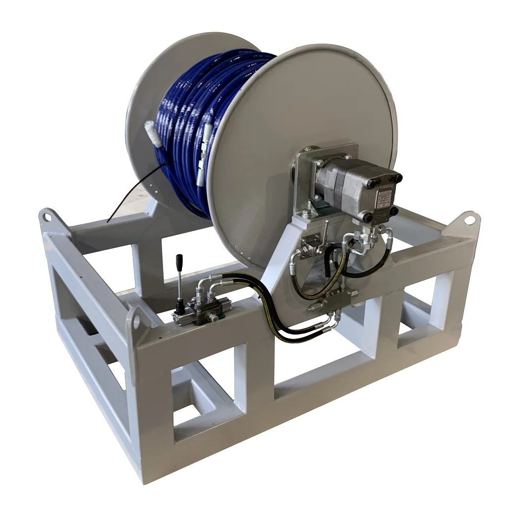 Super High Pressure Hydraulic and Air Pneumatic Press Water Hose Reel with Wheels for Car Food Equipment Street Washing