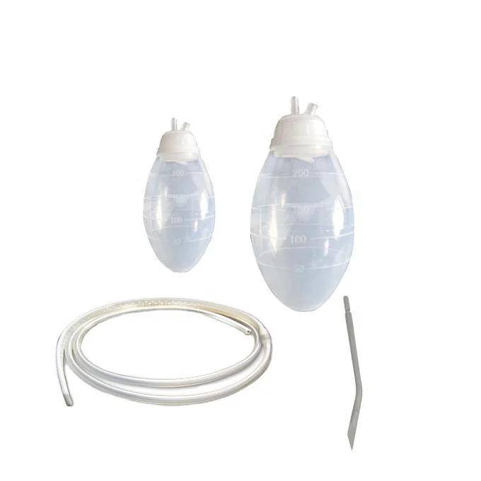 Wholesale 200ml 400ml Silicone Drain Wound Drainage Disposable silicone closed hemovac wound drainage system