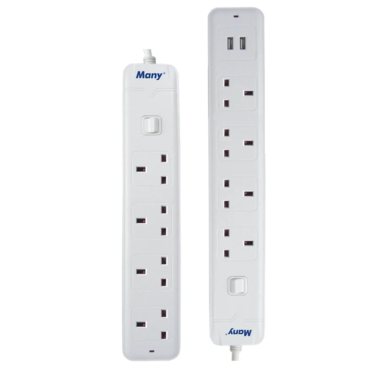 Many New Product 5 Outlets Electric Product Power Strip Socket UK Standard power strip socket Extension Cord