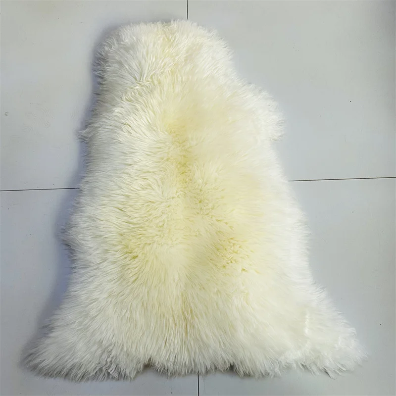 100% Natural Australian Sheepskins Fluffy Long Hair Bedroom Mats Real Sheep Fur Rugs For Home Decor Sofa Cushion