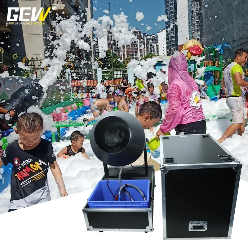 GEVV 3000W ALL-IN-ONE Bubble Jet Cannon Machinery Spray Party Foam Machine for Swimming Pool Party