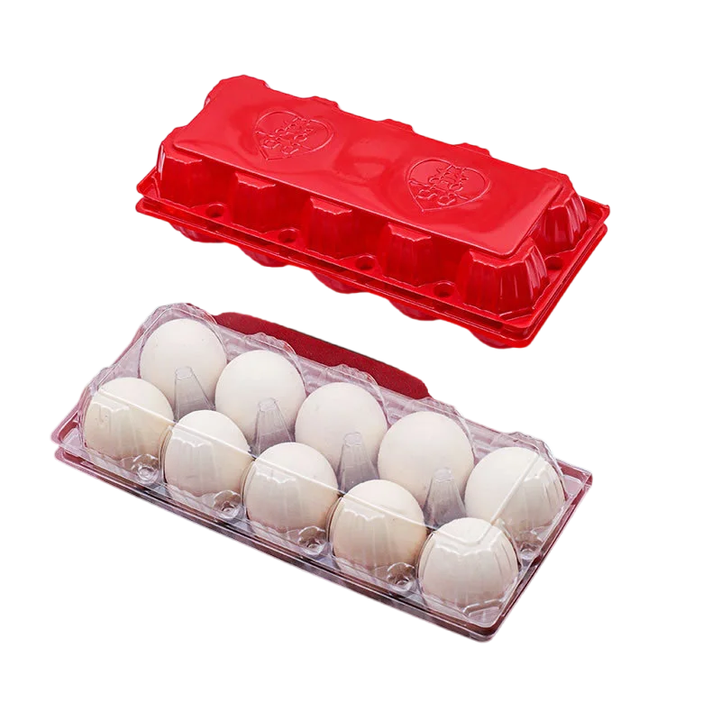 Red egg box 10 PVC blister engagement wedding egg tray