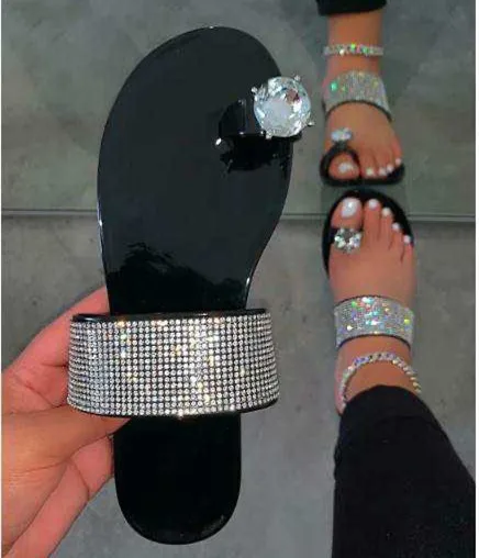 
LFQ-461 Slipers Womens Lady Slipper 2021 New Ladies Flat Shoes Beautiful And Cheap Luxury Rhinestones Women Slippers Wholesale 