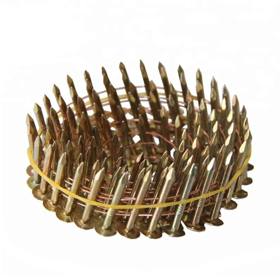 15 degree 0.120 x 1 1/4 inch wire collated galvanized coil roofing nails