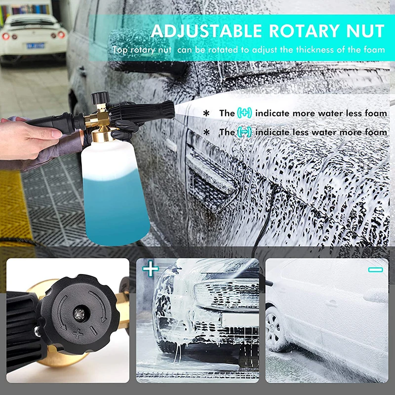 High Pressure Soap Foamer Snow Foam Lance Foam Gun Nozzle Car Clean Foam Wash for Karcher