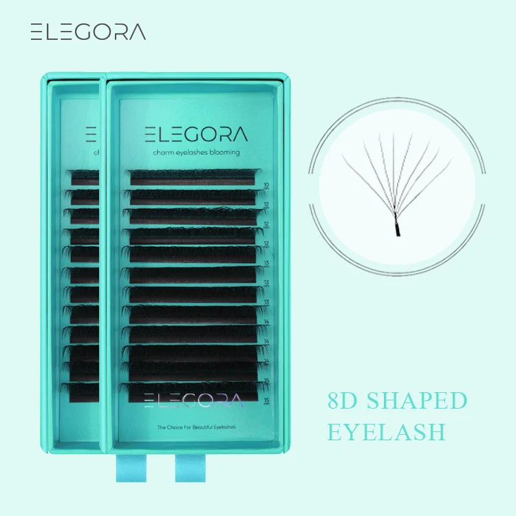 Elegora C/CC/D/DD Curl Eyelash Extensions Self Blooming Premium Lash Extensions Korea