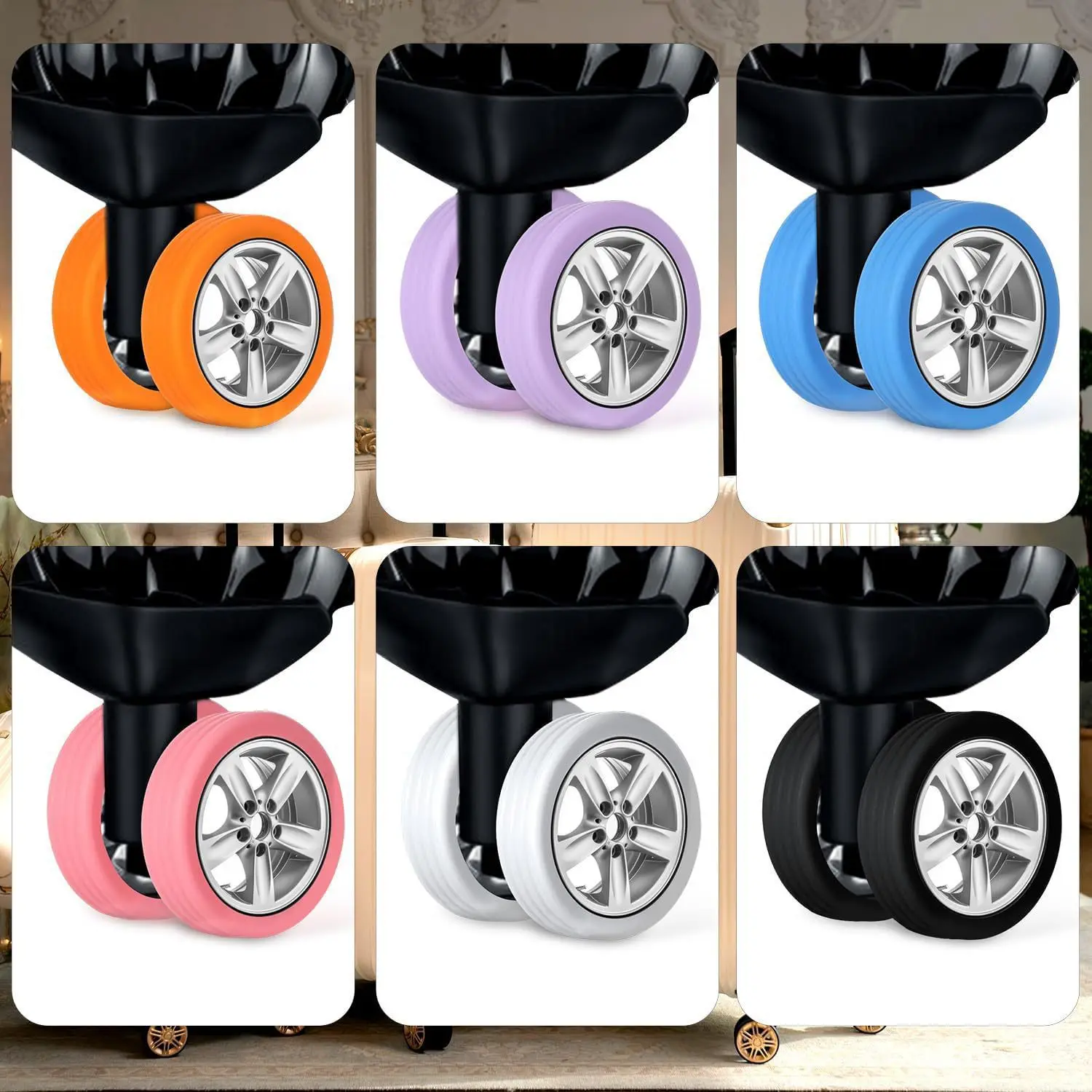 Silicone Luggage Wheel Covers for Suitcases Luggage Wheel Cover Protector Soft Silicone Wheel Covers for Suitcase