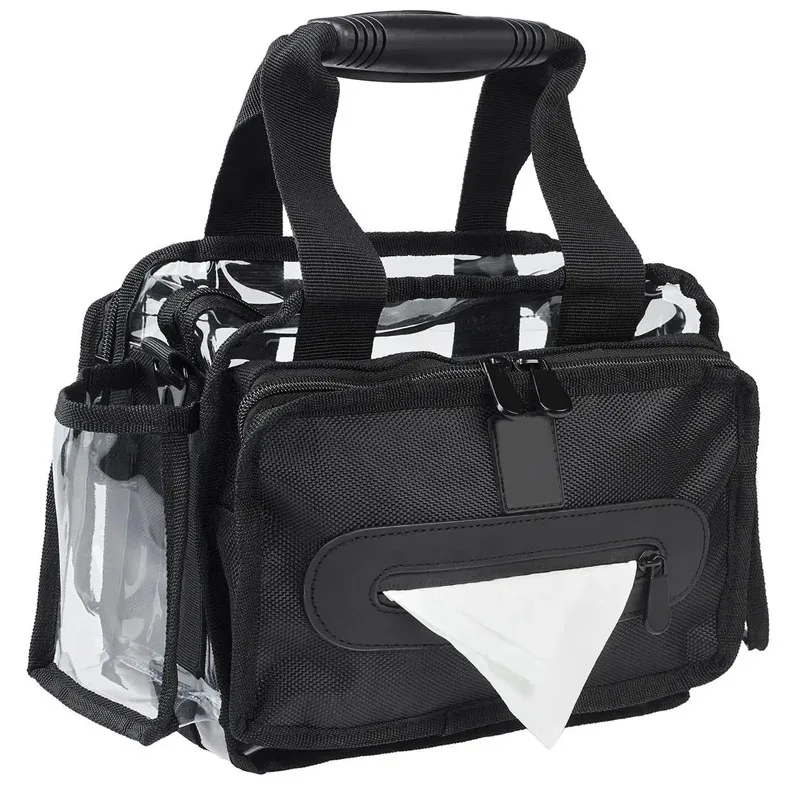 waterproof pvc cosmetic bag professional makeup kit tote organizer makeup artist clear bags with shoulder strap
