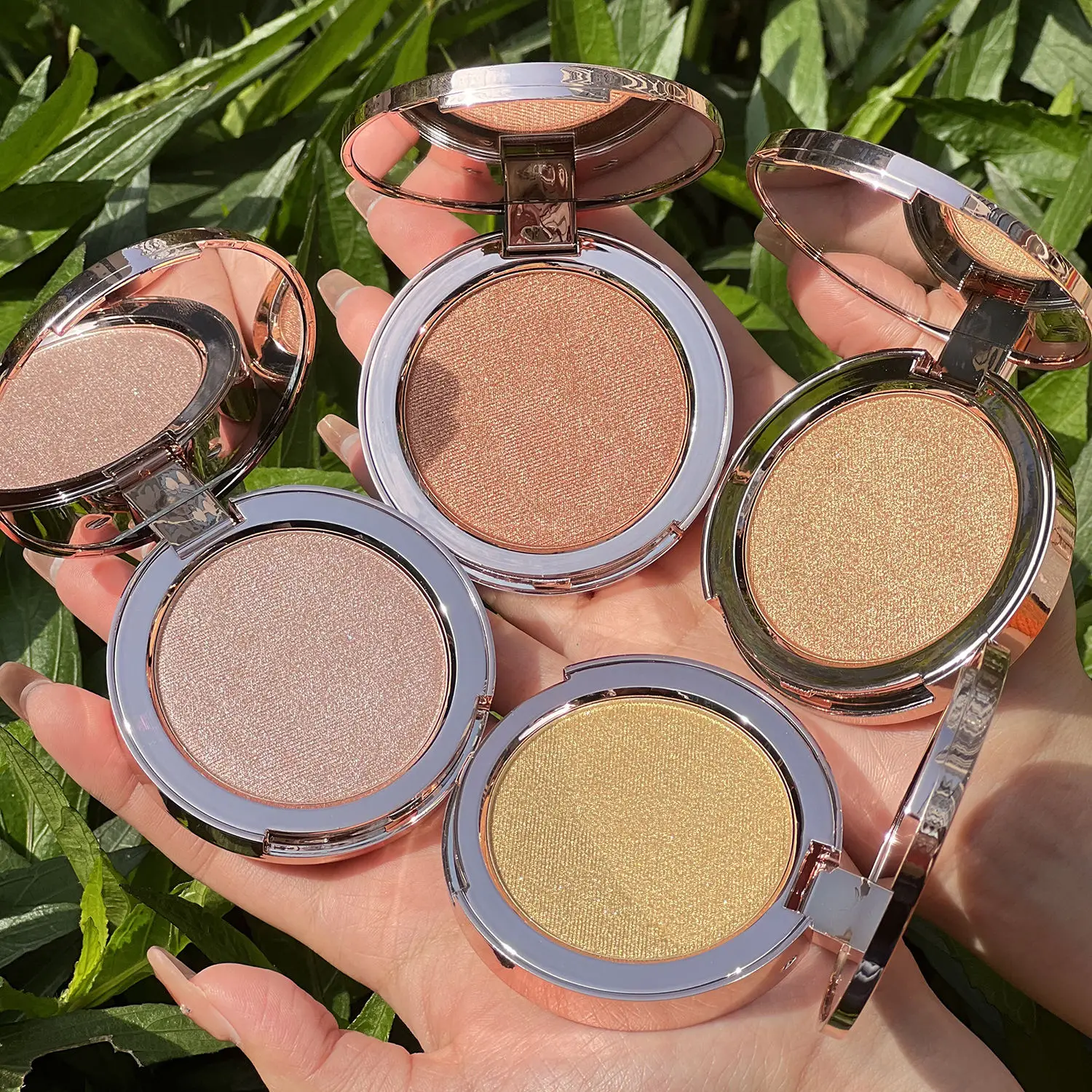 Wholesale makeup private label palette pressed powder blush bronzer highlight