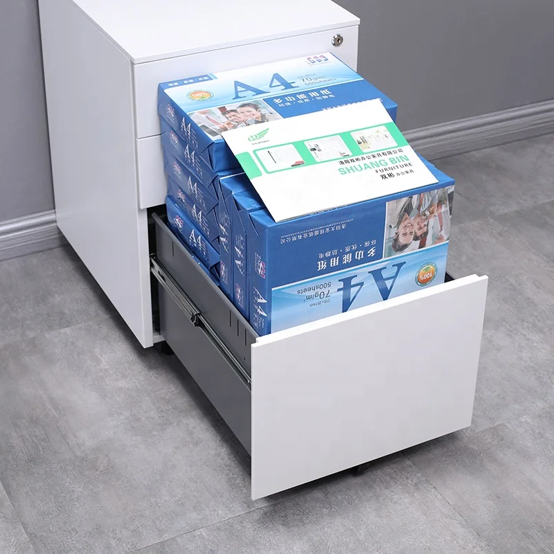 Professional small cheap office furniture 3 drawer metal mobile pedestal file cabinet