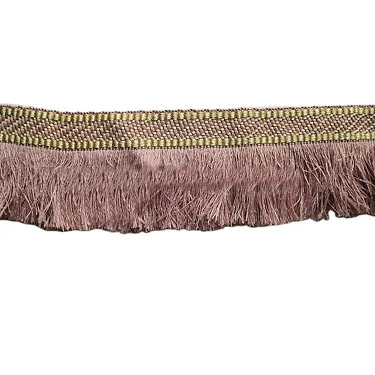 Pink Brush Fringe; Carpet Fringe, Sofa Pillow Fringe