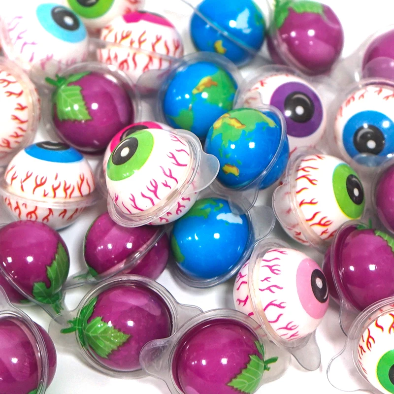 Wholesale Custom China Halal Earth Planet Eye Ball Shape Soft Jelly Chewing Gummy Candy Sweets